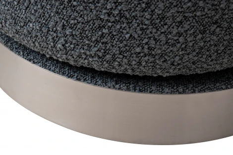 Кресло Napoli вращающееся, букле т.серое Orso Mare 76*76*76см Garda Decor