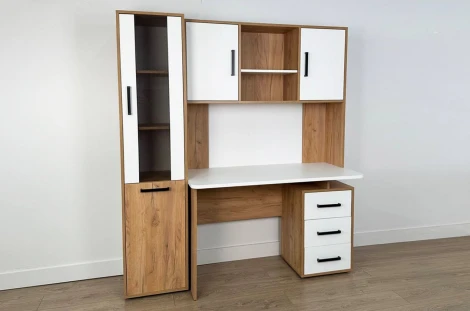 Лайт-2 Стол компьютерный 1200 Mebelson (ЛДСП/Дуб крафт золотой,Белый) арт.SKL2.1N02.2725