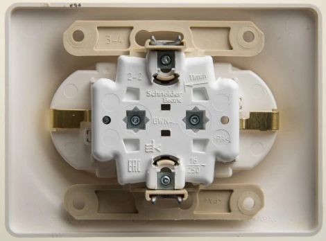 Розетка встраиваемая двойная с заземлением и шторками (перламутровый) Systeme Electric Glossa GSL000626