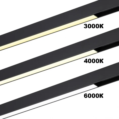 Трековый светильник трехфазный светодиодный Novotech Vector 359940 черный с переключ. цв. темпер. IP20 LED 3000К\4000К\6000К 30W 90-240V