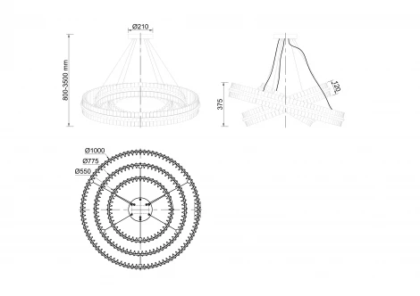 Подвесной светильник Garda Decor Galaxy 91GH-30861