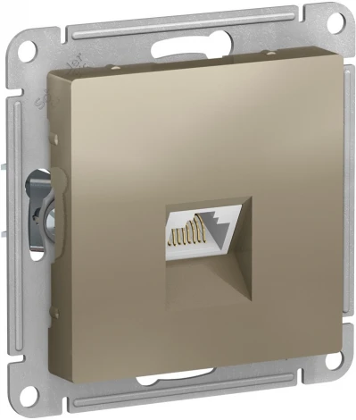 Розетка встраиваемая Ethernet RJ-45 (шампань) Systeme Electric AtlasDesign ATN000583