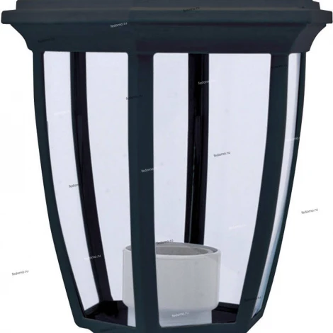 Столб уличный Horoz Leylak, 1 плафон, черный с прозрачным