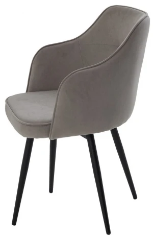 Стул ЛОРИС 360 град. поворот. цвет B22 Серый, велюр / черный каркас M-City 64737