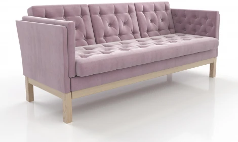 Диван Arsko Айверс Б сосна розовый шенилл