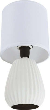Настольная лампа Lumion Asela 8159/1T белый, керамика/текстиль E14 1*40W 220V (выключатель, круглые)