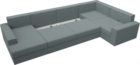 Диван П-образный Майами левый угол (Серый/Рогожка) Лига Диванов арт.122551L