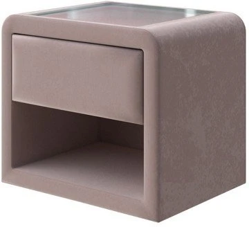 PROxSON Тумба Cube (Ткань: Велюр Shaggy Mocca) 52x41