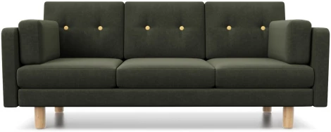 Диван Arsko прямой Ингвар Б велюр зеленый