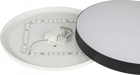 Потолочный светильник круглый светодиодный ЭРА Relict 38 SPB-6-40 4К BK (220V, круглые)