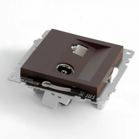 ТВ-розетка (коричневый) Stekker Катрин 49185