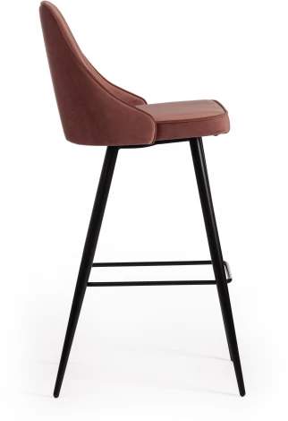 Стул барный KISH (mod. 714) Tetchair (Коралловый,Черный).