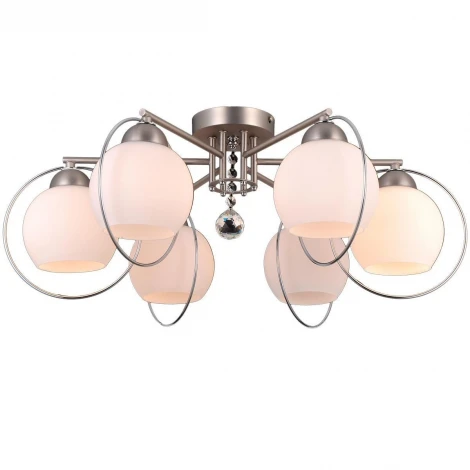 Потолочная люстра Natali Kovaltseva Sphere Ii 81051-6C SATIN NICKEL