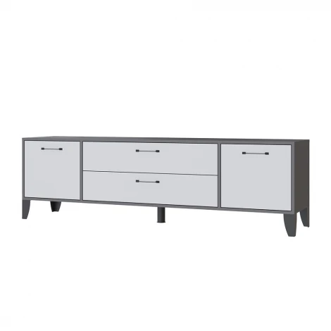 Тумба под телевизор ТЭКС Парус-13, Графит серый, Камень серый