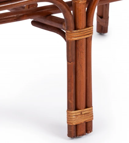 Комплект для отдыха "BAHAMA" (диван + 2 кресла стол со стеклом) /с подушками/ coco brown (коричневый кокос) Tetchair BAHAMA 15382