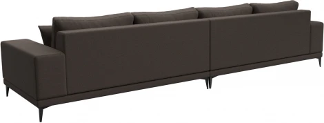 Диван прямой Льюес Лонг (Коричневый/Рогожка) Лига Диванов арт.124252