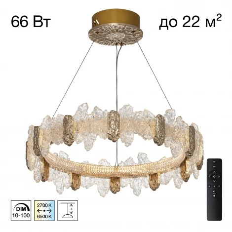 Подвесная люстра светодиодная с пультом Citilux Lava CL250162 (кольцо)