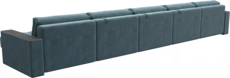 Диван П-образный с декором Лига-049 НПБ Мегалонг Лига Диванов (Велюр) арт.128524