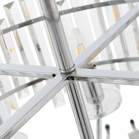 Потолочная люстра хрустальная на штанге Arte Milano Sorrento-2409 372409/6/100/470 CR (220V)