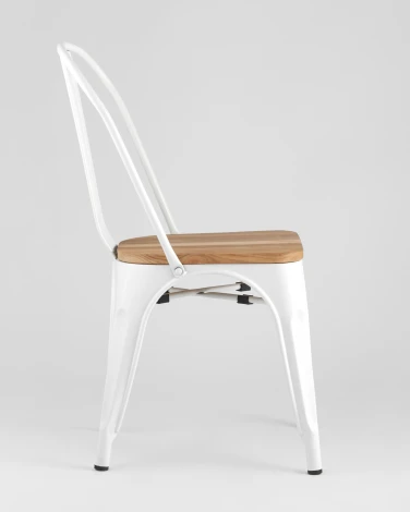 Стул Stool Group TOLIX WOOD белый глянцевый УТ000001859