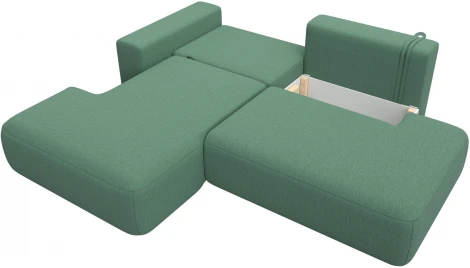 Диван угловой Лига-036 НПБ Модерн левый угол Лига Диванов (Рогожка) арт.124699L