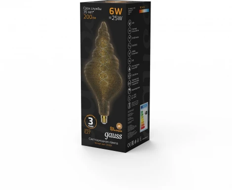 Лампочка светодиодная филаментная Gauss 166802008
