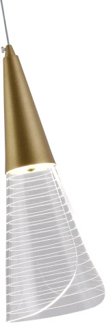 Подвесной светодиодный светильник Natali Kovaltseva Triangle LED LAMPS 81117/1C 7W, золотой, LED (220V, на проводе)