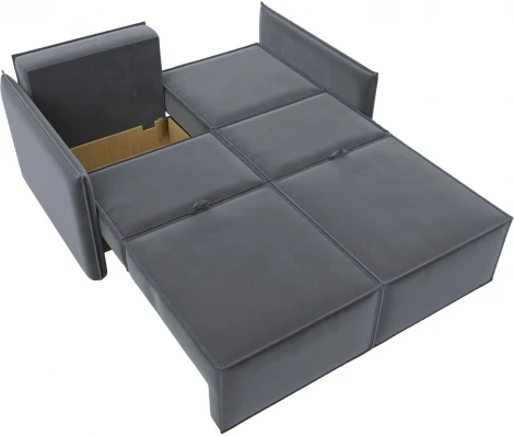 Диван прямой Либерти мини (Серый/Велюр) Лига Диванов арт.121898