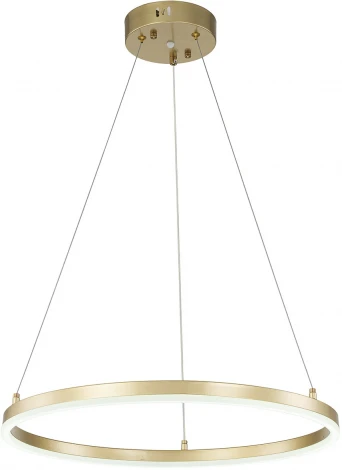 Подвесной светильник Escada Void 10254/1LED 43W Gold APP (регулировка яркости, 220V, пульт управления, управление смартфоном, на тросе, кольцо)