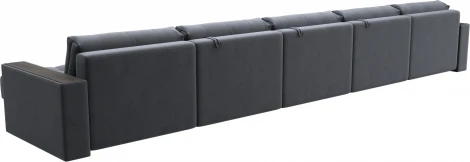 Диван П-образный с декором Лига-049 НПБ Мегалонг Лига Диванов (Велюр) арт.128526