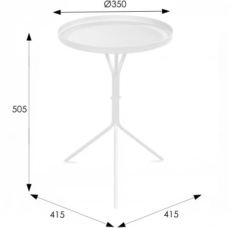 Столик журнальный SHT-CT11 белый муар от фабрики Mebelik