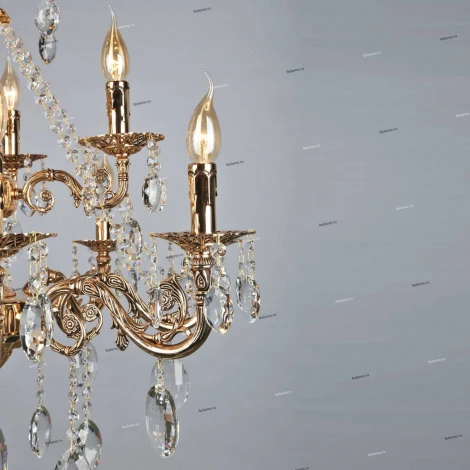 Подвесная люстра Omnilux Aosta OML-78903-12 (220V, на цепи, подсвечник, свеча)