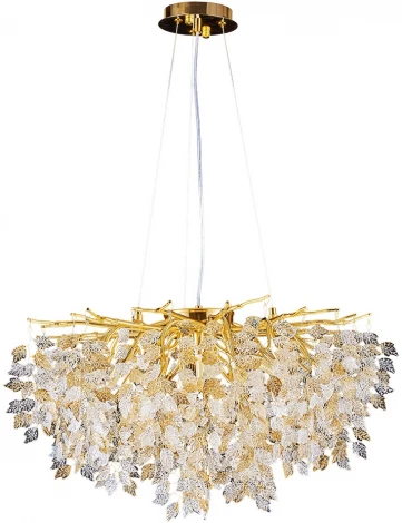 Подвесная люстра Divinare Salice 3136/01 SP-12 (220V, на тросе, лепестки, ветки)