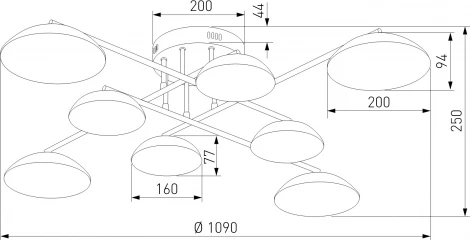 Потолочная люстра Eurosvet Ripple 50389 LED латунь (220V)