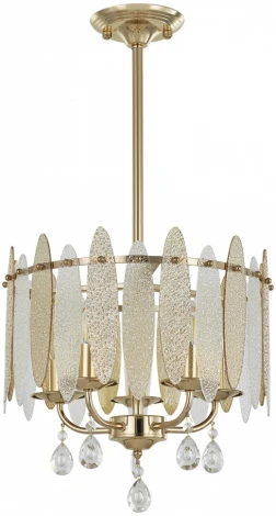 Подвесная люстра хрустальная на штанге Arte Milano Sorrento-4309 374309/5/350/380 GD (220V)