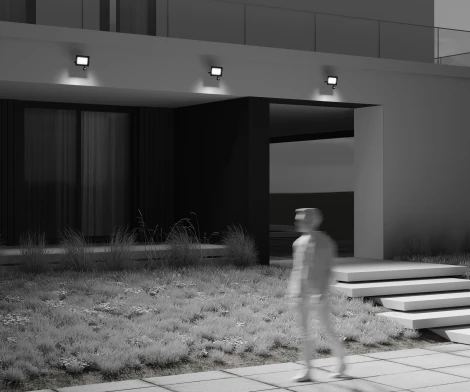 Прожектор уличный светодиодный с датчиком движения Maytoni Flood FL001-L50B4KSR (220V, IP65)