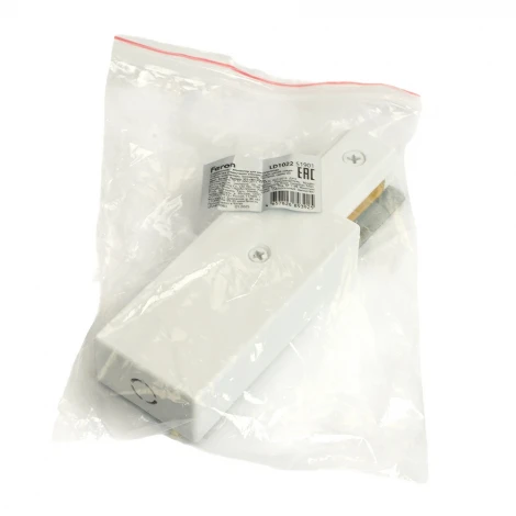 Cсоединитель - коннектор для шинопровода белый Feron LD1022 51901