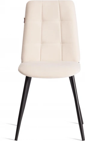 Стул обеденный Asti Tetchair (Флок/Молочный,Черный) арт.24806