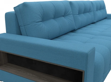 Диван угловой с полками Лига-053 НПБ Лонг Лига Диванов (Рогожка) арт.128956