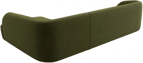 Диван угловой Лига-041 правый угол (Зеленый/Микровельвет) Лига Диванов арт.122182