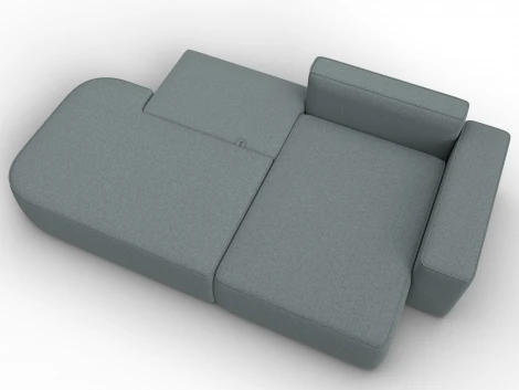 Диван угловой Лига-065 БП угол правый (ДСП,Рогожка/Серый) Лига Диванов 134785