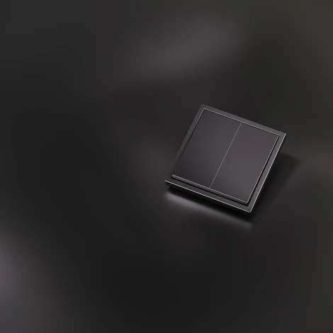 Клавиши для выключателя/переключателя двухклавишного (антрацит) Voltum S70 Metal VLSM000312