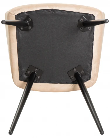 Стул обеденный ROBERT (черные матовые ножки, велюр V108-98 Бежевый)