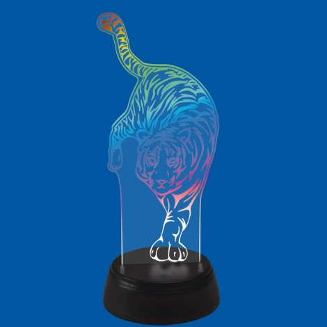 Световая фигура Uniel ULI-M506 RGB/3AA TIGER/BLACK (LED, сенсорный выключатель, животные)