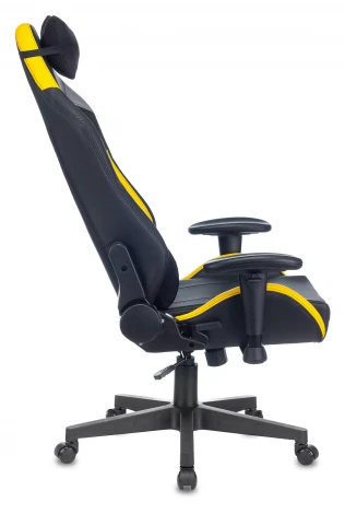 Кресло игровое Zombie HERO CYBERZONE PRO черный/желтый эко.кожа с подголов. крестовина пластик