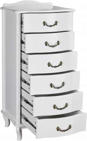 Комод Джульетта узкий 6 ящ., молочный дуб Л от фабрики Mebelik