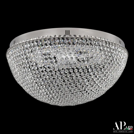 Потолочная люстра светодиодная с пультом APL LED Sicilia SH501.2.50.C.LED-DIM.Ni (220V, хрусталь, круглые)