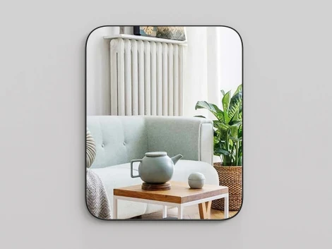 Зеркало Hola (МДФ,Зеркало/Черный) ОГОГО Обстановочка! арт.828394