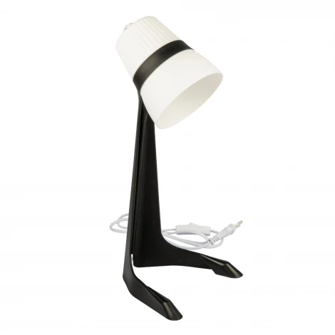 Настольная лампа 40W E14 с выключателем черный/белым Uniel ULO-K22 D/E14/A BLACK/WHITE