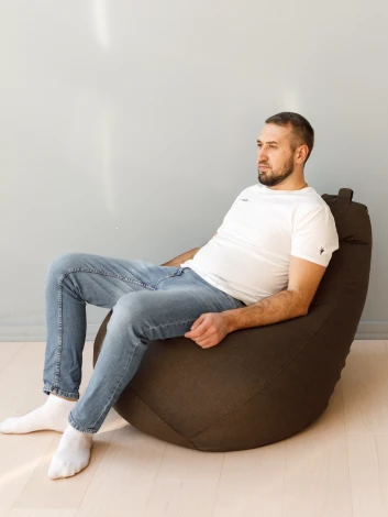 Кресло мешок Dreambag Груша Коричневая Рогожка (3XL, Классический) 5015941